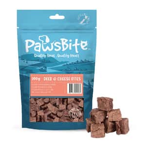 PawsBite PawsBite 貓狗零食 芝士鹿肉粒 100g (40169)