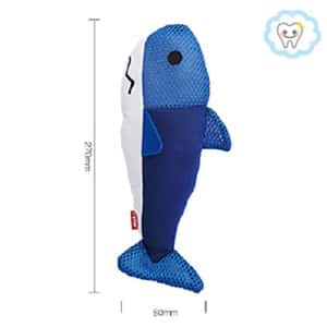 其他 貓玩具 Petio 啃咬網格潔齒木天蓼玩具 藍色鯊魚