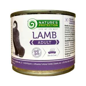 Nature's Protection 狗罐頭 狗濕糧推薦：Nature's Protection 狗罐頭 成犬主食罐 羊肉 200g (KIK17200G)