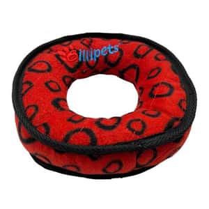 Billipets 狗玩具 Billipets 雙層⽑絨布耐咬狗玩具 紅色細圈 15cm (NS-17061RED)