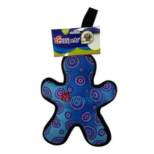 Billipets 狗玩具 Billipets 雙層⽑絨布耐咬狗玩具 藍⾊人仔 20cm (NS-17064BLUE)