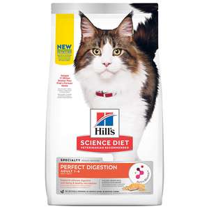 Hills 希爾思 貓糧 貓乾糧推薦：Hills 貓糧 完美消化系列 成貓配方 三文魚+糙米及全燕麥 3.5lb (606869)