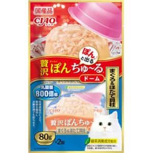 CIAO 貓零食 貓零食 CIAO 貓零食 日本豪華啫喱杯 800億乳酸菌 金槍魚+扇貝 80g 2個入 (藍) (CS-222)