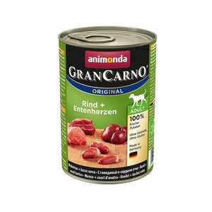 Animonda Carny 狗罐頭 狗濕糧推薦：Animonda GranCarno Adult Dog Canned Food Beef + Duck Hearts 400g (90302411)
