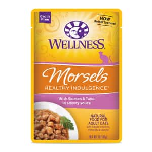 WELLNESS 貓罐頭 WELLNESS Morsels 貓濕糧 滋味軟包 三文魚吞拿魚 3oz