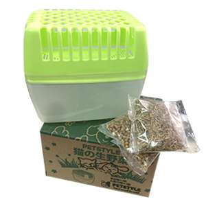 貓咪保健用品推薦：PETSTYLE 貓の生野菜 簡易貓草套裝 (綠)