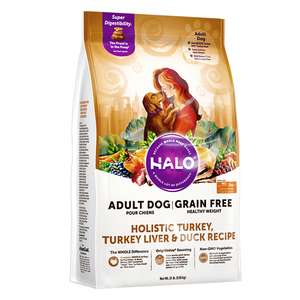 HALO 狗糧推薦：HALO 狗糧 成犬無穀糧 體態健美 火雞肉+火雞肝+鴨肉配方 21lb