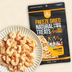 汪喵星球 貓零食狗零食 汪喵星球 凍乾 DogCatStar 冷凍乾燥原肉小零嘴 海味 府城火燒蝦 20g (貓犬用) (SN548)