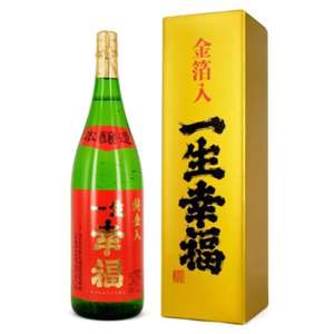【清酒】一生幸福 清酒 Sake推薦：鈴木酒造 一生幸福 本釀造 金箔入り 1.8L