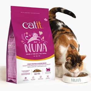 Catit Nuna 貓糧 貓乾糧推薦：Catit Nuna 貓糧 低敏無麩昆蟲蛋白雞肉全貓乾糧 2.27kg (44662)