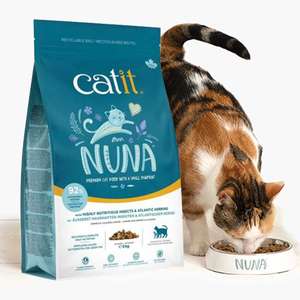Catit Nuna 貓糧 貓乾糧推薦：Catit Nuna 貓糧 低敏無麩昆蟲蛋白鯡魚全貓乾糧 2.27kg (44666)