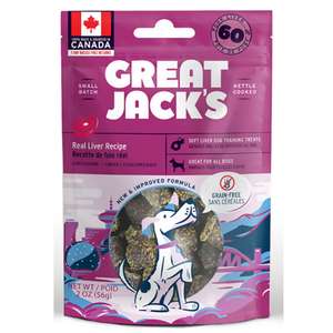 GREAT JACK'S 狗零食推薦：GREAT JACK'S 無穀物狗小食 豚肝肉粒 2oz (TT1001S)