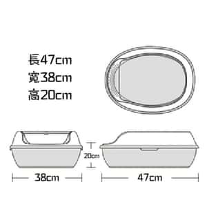 防噴濺高級雙層木砂貓砂盆 橢圓 (啡) (圖片3)