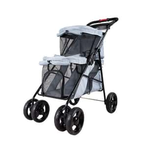 寵物車 BIYAYA 寵物車 雙層子母寵物小巴 星際灰 (IBI-FS1770G)