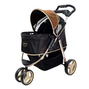 寵物車 IBIYAYA 寵物車 尊爵號鋁合金寵物推車 奢華金 (IBI-FS1616G)