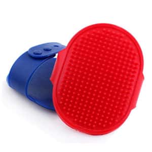 皮膚毛髮護理 清潔美容用品 超柔軟橡膠犬用按摩洗澡刷 (顏色隨機)