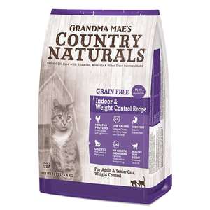 Country Naturals 貓糧 貓乾糧推薦：Country Naturals 貓糧 無穀物系列 體重控制及去毛球及室内貓配方 12lbs (CN0263)