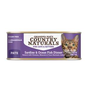 Country Naturals 貓罐頭 貓濕糧推薦：Country Naturals 貓罐頭 無添加無穀物醬煮系列 沙甸魚深海魚配方 5.5oz 156g