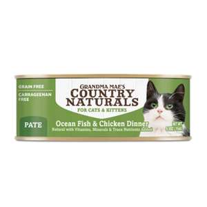 Country Naturals 貓罐頭 貓濕糧推薦：Country Naturals 貓罐頭 無添加無穀物醬煮系列 深海魚雞肉配方 5.5oz 156g (CNC0036)