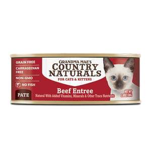 Country Naturals 貓罐頭 貓濕糧推薦：Country Naturals 貓罐頭 無添加無穀物肉泥系列 農場鮮牛肉配方 2.8oz 80g (CNCE051)