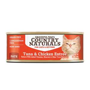 Country Naturals 貓罐頭 貓濕糧推薦：Country Naturals 貓罐頭 無添加無穀物肉泥系列 吞拿魚走地雞配方 2.8oz 80g (CNCE044)