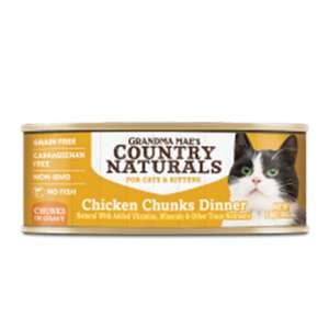 Country Naturals 貓罐頭 貓濕糧推薦：Country Naturals 貓罐頭 無添加無穀物角切肉塊系列 走地雞 2.8oz 80g (CNCE009)