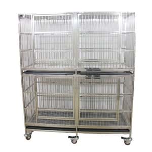 貓籠 狗籠 飛機籠 Solidpet蘇力 寵物籠 貓籠狗籠 不銹鋼兩層四格籠(STC-304-325)