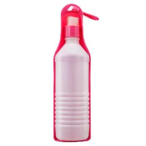 飲食用具 狗狗水壺 外出自動餵水器 500ml (粉紅)