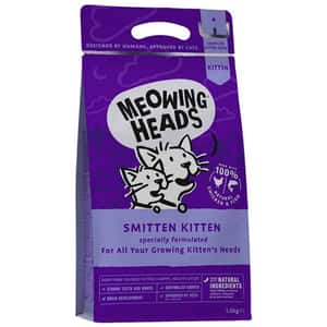 Meowing Heads 貓糧 Meowing Heads 貓糧 全天然幼貓成長配方 3kg 或 (2包1.5kg夾袋) (MHK3) (紫)
