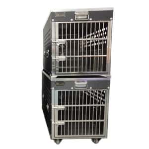 貓籠 狗籠 飛機籠 Solidpet蘇力 寵物籠 貓籠狗籠 ABS板固定飛機籠組合 風扇有輪款 一號 (STAC-126-BK)