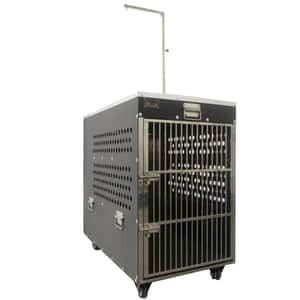 貓籠 狗籠 飛機籠 Solidpet蘇力 寵物籠 貓籠狗籠 ABS板固定飛機籠 風扇有輪款 四號 (STAC-130-BK)