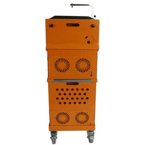 貓籠 狗籠 飛機籠 Solidpet蘇力 寵物籠 貓籠狗籠 鋁板固定飛機籠組合 風扇有輪款 一號 橙色 (ALAC-225-OR)