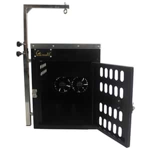 貓籠 狗籠 飛機籠 Solidpet蘇力 寵物籠 貓籠狗籠 鋁板固定飛機籠 風扇無輪款 二號 黑色 (ALAC-229-BK)