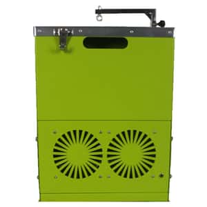 貓籠 狗籠 飛機籠 Solidpet蘇力 寵物籠 貓籠狗籠 鋁板固定飛機籠 風扇無輪款 二號 綠色 (ALAC-229-GN)