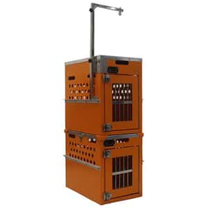 貓籠 狗籠 飛機籠 Solidpet蘇力 寵物籠 貓籠狗籠 鋁板固定飛機籠組合 抽屜無輪新款 一號 橙色 (ALAC-249-OR)