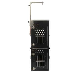 貓籠 狗籠 飛機籠 Solidpet蘇力 寵物籠 貓籠狗籠 鋁板固定飛機籠組合 抽屜無輪新款 二號 黑色 (ALAC-253-BK)