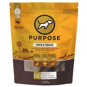 PURPOSE 狗糧推薦：PURPOSE 狗糧 凍乾脫水生肉 單一蛋白 鴨肉 14oz (001832)