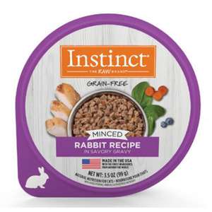 Instinct 本能 貓罐頭 貓濕糧推薦：Instinct 貓罐頭 免治杯杯主糧 兔肉 3.5oz (710318)