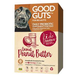 狗狗保健用品推薦：Fidobiotics益生汪 消化排氣粉 大型犬配方 椰子花生 (005119)