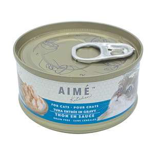 Aime Kitchen 貓罐頭 貓濕糧推薦：AIME Kitchen 貓罐頭 無穀物營養貓罐 啖啖肉補水系列 鮮吞拿魚配方 85g (TT85)