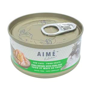Aime Kitchen 貓罐頭 貓濕糧推薦：AIME Kitchen 貓罐頭 無穀物營養貓罐 啖啖肉補水系列 吞拿魚配魚子配方 85g (TR85)