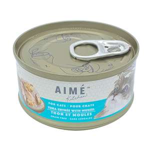 Aime Kitchen 貓罐頭 貓濕糧推薦：AIME Kitchen 貓罐頭 無穀物營養貓罐 啖啖肉補水系列 吞拿魚配青口配方 85g (TM85)