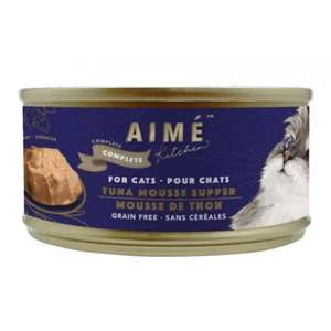 Aime Kitchen 貓罐頭 貓濕糧推薦：AIME Kitchen 貓罐頭 無穀物慕絲營養貓罐 殿堂主食系列 香滑吞拿魚慕絲 75g (TAA75)