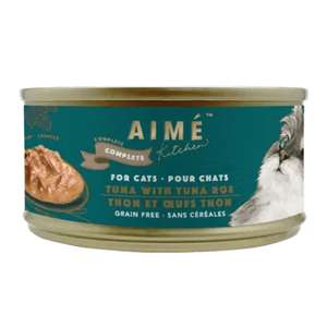 Aime Kitchen 貓罐頭 貓濕糧推薦：AIME Kitchen 貓罐頭 無穀物均衡貓罐 殿堂主食系列 鮮魚子伴吞拿魚 75g (TRA75)
