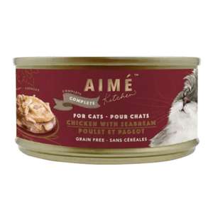 Aime Kitchen 貓罐頭 貓濕糧推薦：AIME Kitchen 貓罐頭 無穀物均衡貓罐 殿堂主食系列 汁煮滑雞配鯛魚肉 75g (TBA75)