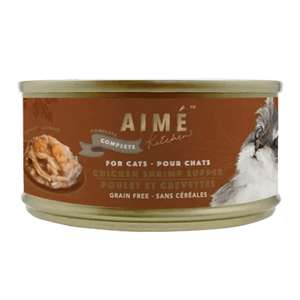 Aime Kitchen 貓罐頭 貓濕糧推薦：AIME Kitchen 貓罐頭 無穀物均衡貓罐 殿堂主食系列 幼滑雞肉煮鮮蝦 75g (TPA75)