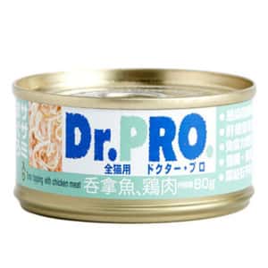 Dr PRO 貓罐頭 Dr. PRO 全機能貓罐頭 吞拿魚．雞肉味 80g (碧綠) (DP28632C)