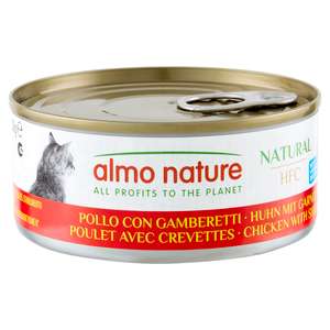 Almo Nature 貓罐頭 貓濕糧推薦：Almo Nature HFC 貓罐頭 天然系列 雞肉+鮮蝦 150g (5124)