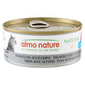 Almo Nature 貓罐頭 貓濕糧推薦：Almo Nature HFC 貓罐頭 天然系列 吞拿魚+白飯魚 150g (5127)