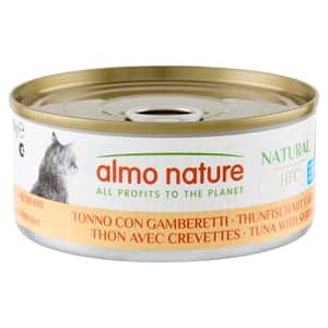 Almo Nature 貓罐頭 Almo Nature HFC 貓罐頭 天然系列 吞拿魚+鮮蝦 150g (5128)